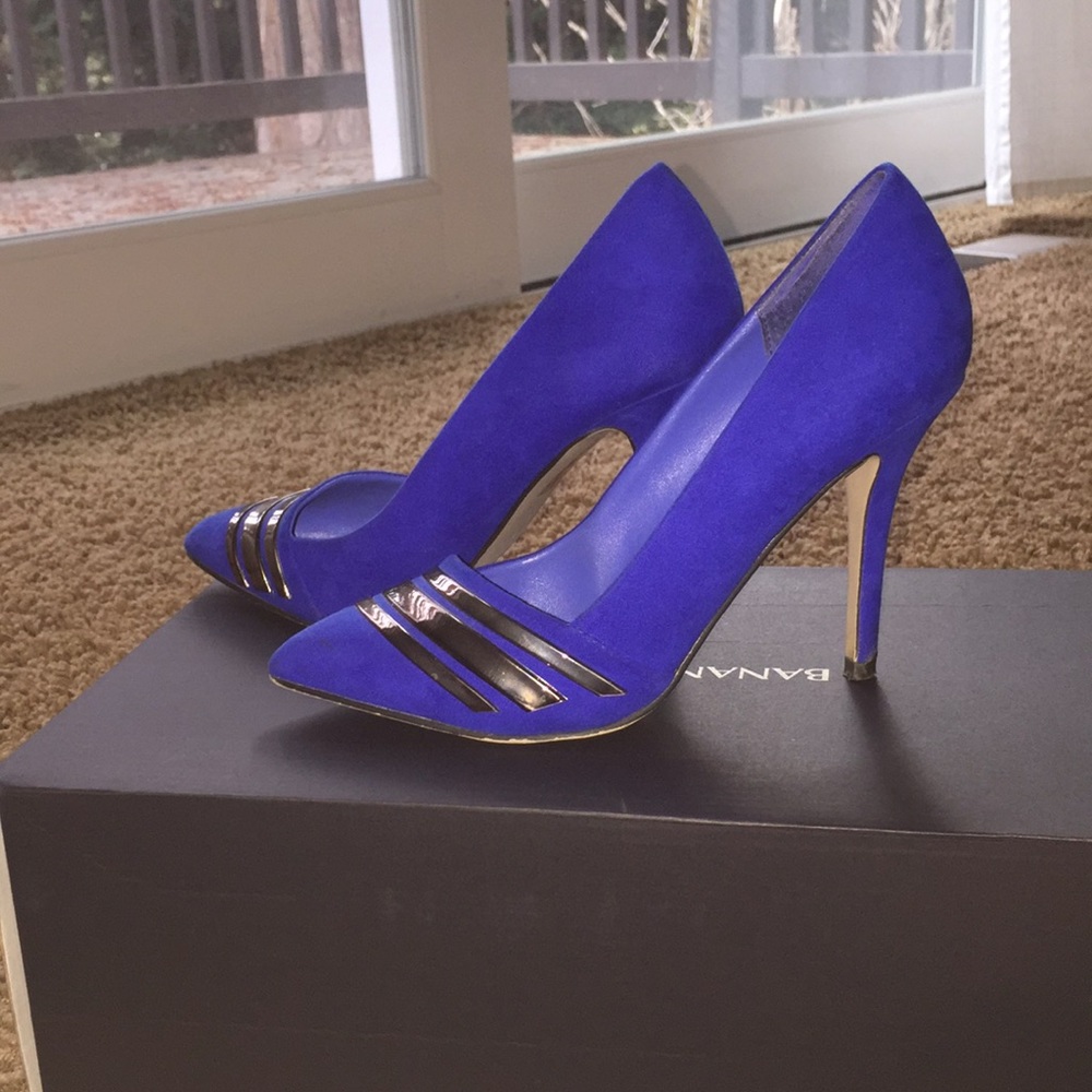 Royal blue high heels